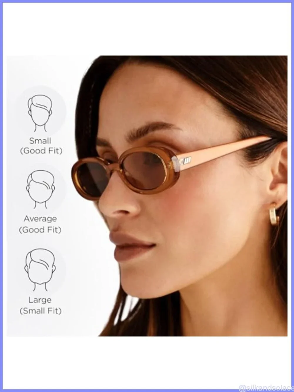 Oval Retro 90s Style Sunglasses Polarized UV Protection Half-Frame